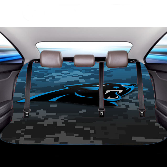 Carolina Panthers Logo Camo Car Back Rear Seat Covers