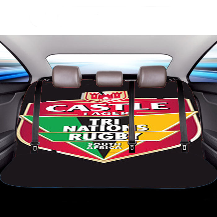 Castle Lager Tri Nations Rugby Logo Grey Car Back Rear Seat Covers