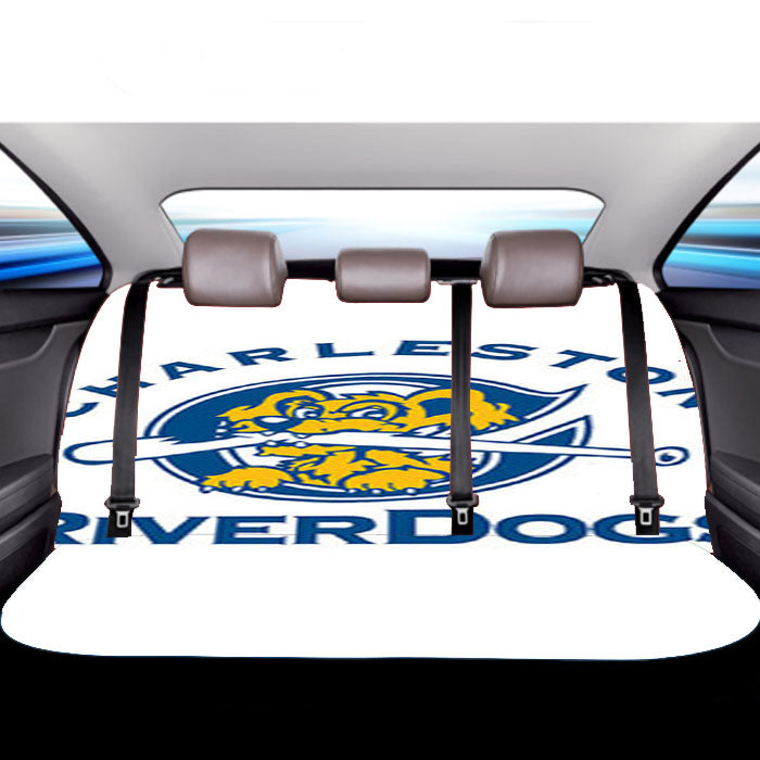 Charleston River Dogs Baseball Logo White Car Back Rear Seat Covers