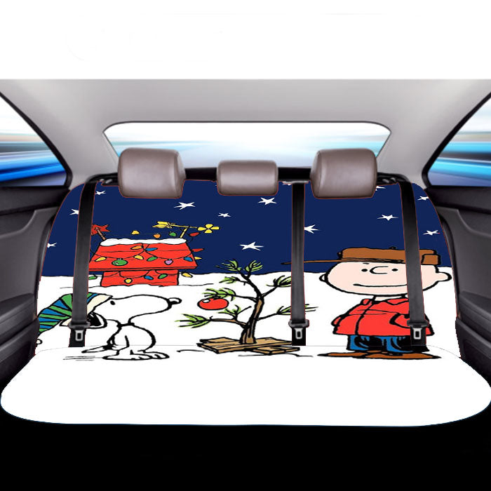 Charlie Brown Peanuts Comics Snoopy Car Back Rear Seat Covers