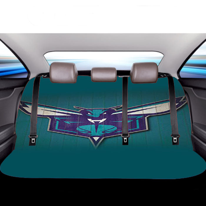 Charlotte Hornets Blue Car Back Rear Seat Covers