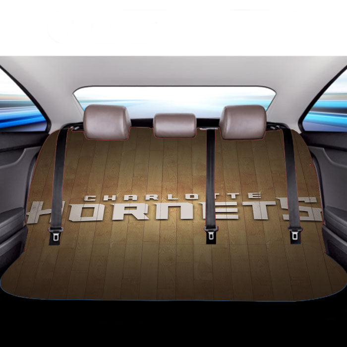 Charlotte Hornets Hardwood Car Back Rear Seat Covers
