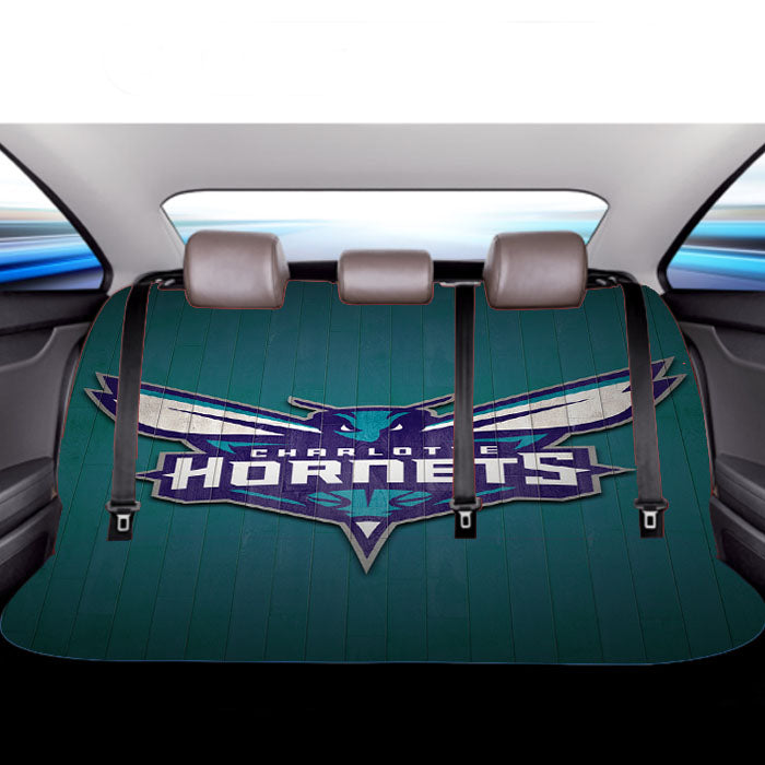 Charlotte Hornets Hardwood 2 Car Back Rear Seat Covers