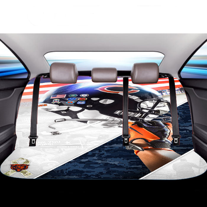 Chicago Bears Helmet Logo Car Back Rear Seat Covers