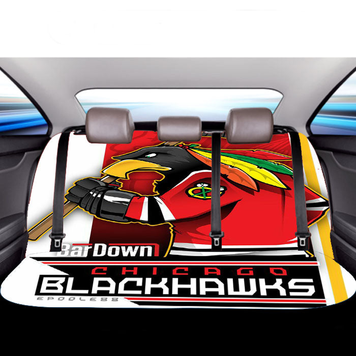 Chicago Blackhawks Nhl Hockey Car Back Rear Seat Covers