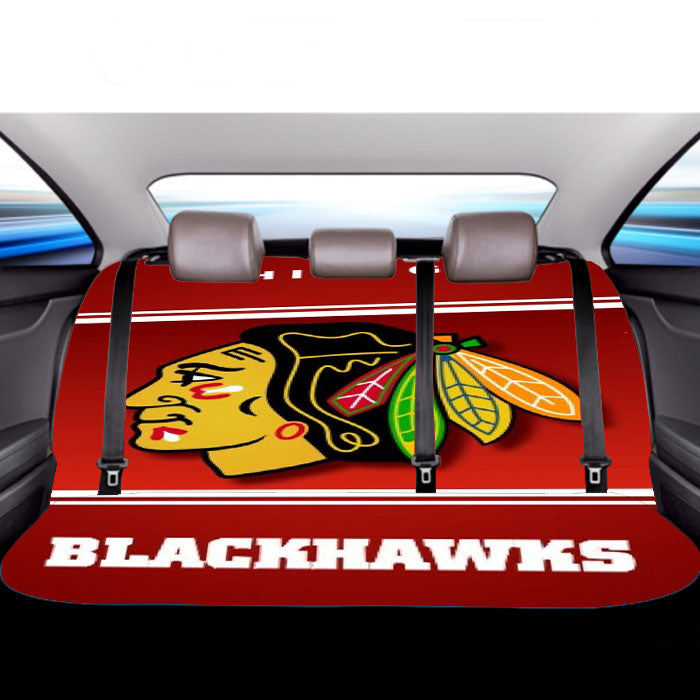 Chicago Blackhawks Nhl Ice Hokey Car Back Rear Seat Covers