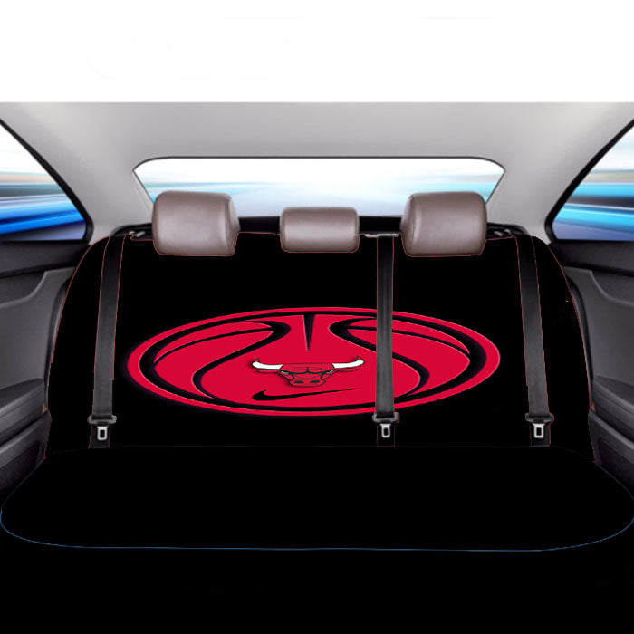 Chicago Bulls Basketball Black Car Back Rear Seat Covers