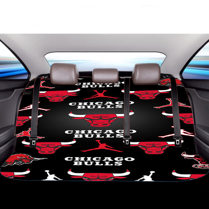 Chicago Bulls Basketball Symbols Car Back Rear Seat Covers