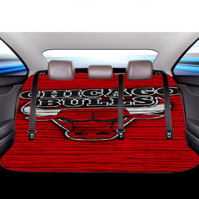 Chicago Bulls Logo Red Car Back Rear Seat Covers