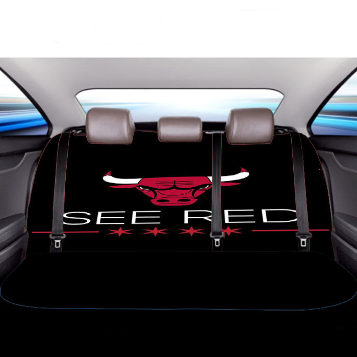 Chicago Bulls Logo See Red Car Back Rear Seat Covers