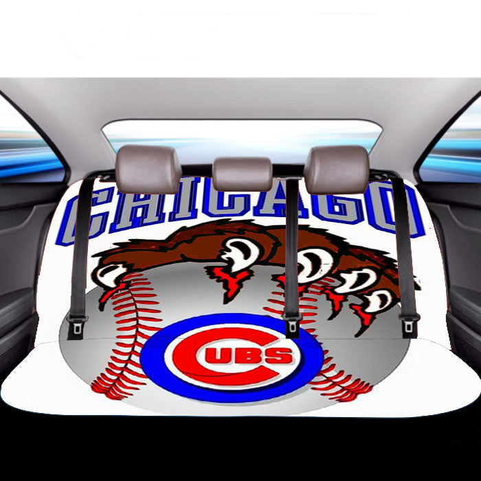 Chicago Cubs Baseball Bear Hand Car Back Rear Seat Covers