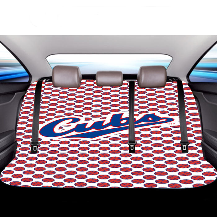 Chicago Cubs Baseball Polka Dot Car Back Rear Seat Covers