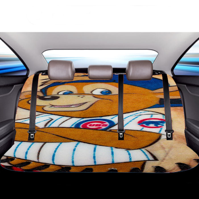Chicago Cubs Bear Ball Car Back Rear Seat Covers