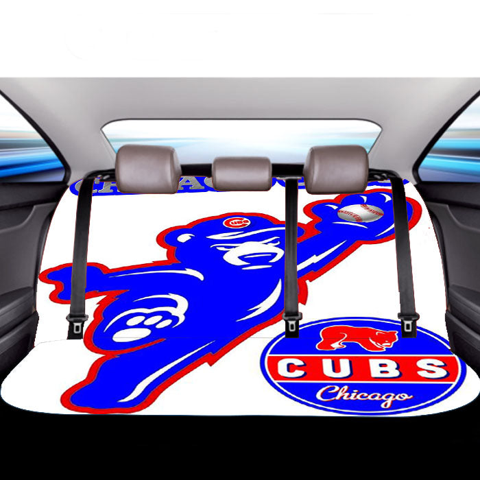Chicago Cubs Bear Baseball Car Back Rear Seat Covers