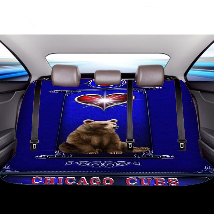Chicago Cubs Bear Lord Car Back Rear Seat Covers