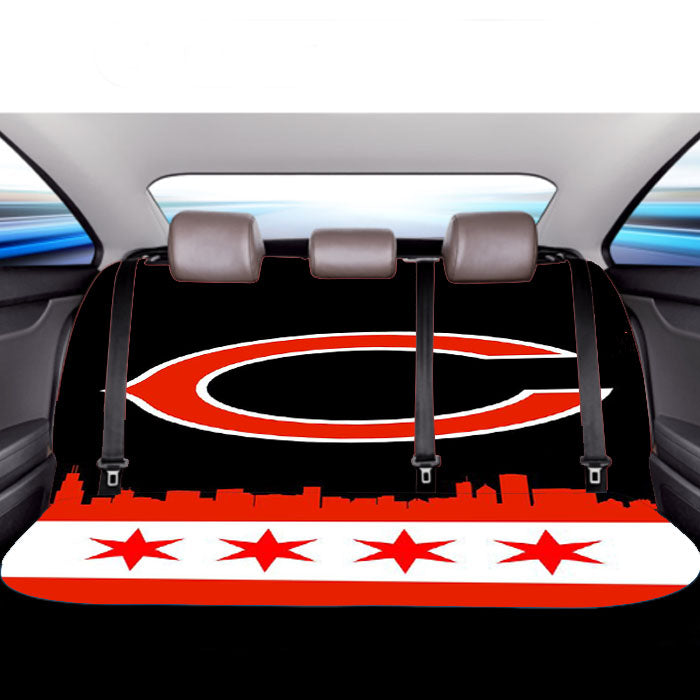 Chicago Cubs Black Car Back Rear Seat Covers