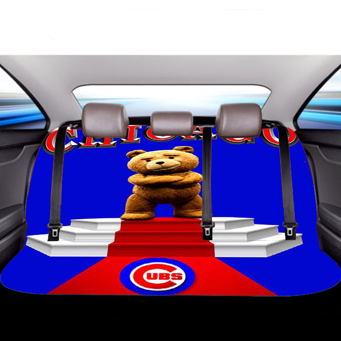 Chicago Cubs Blu Car Back Rear Seat Covers
