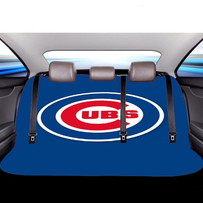 Chicago Cubs Blue Circl Car Back Rear Seat Covers