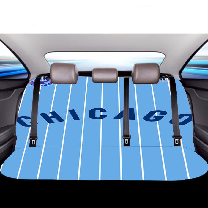 Chicago Cubs Blue Stripe Car Back Rear Seat Covers