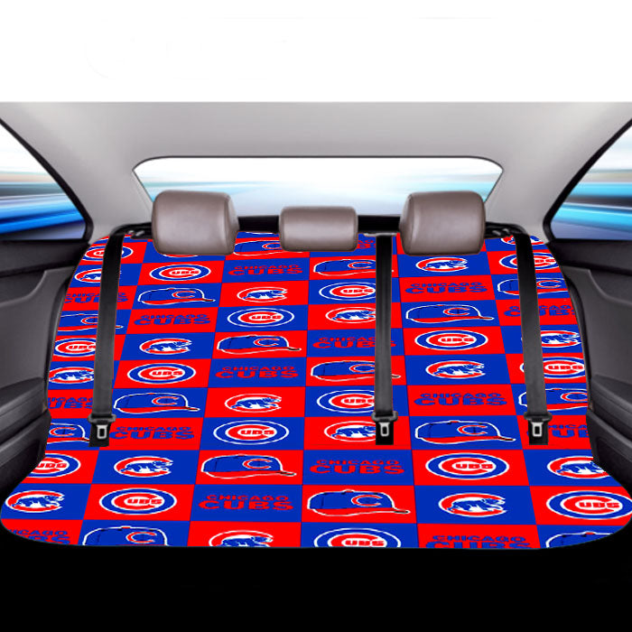 Chicago Cubs Caps Logo Car Back Rear Seat Covers