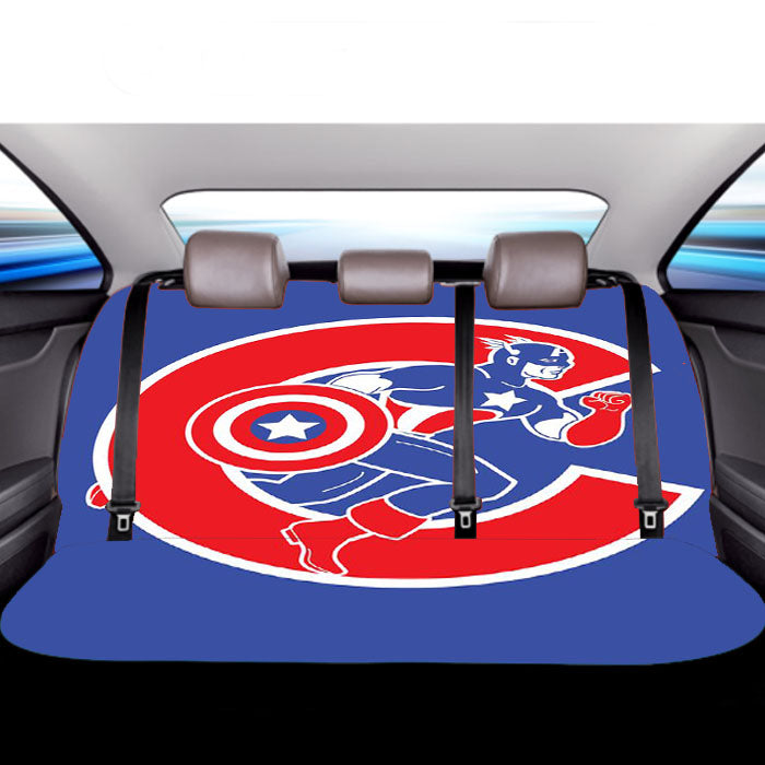 Chicago Cubs Captain A Car Back Rear Seat Covers