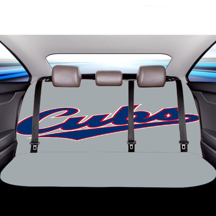 Chicago Cubs Font Car Back Rear Seat Covers