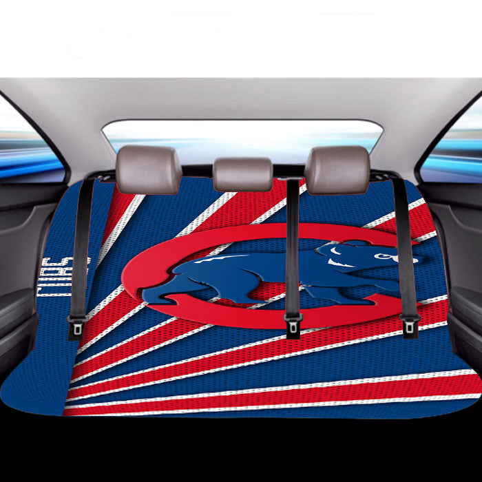 Chicago Cubs Logo Stripe 2 Car Back Rear Seat Covers