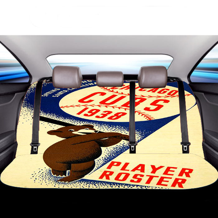 Chicago Cubs Poster 1938 Car Back Rear Seat Covers