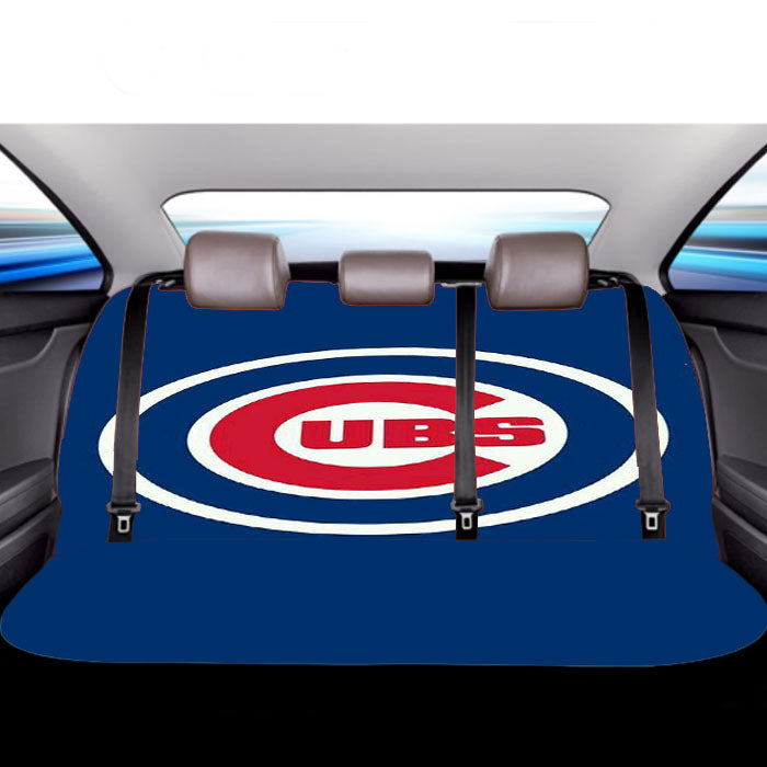Chicago Cubs Red White Blue Car Back Rear Seat Covers