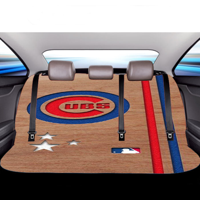 Chicago Cubs Star Wooden Car Back Rear Seat Covers