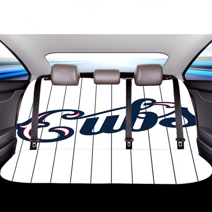 Chicago Cubs Street Stripe Car Back Rear Seat Covers