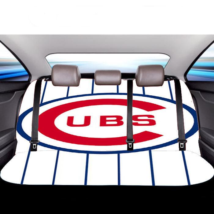 Chicago Cubs Stripe Car Back Rear Seat Covers