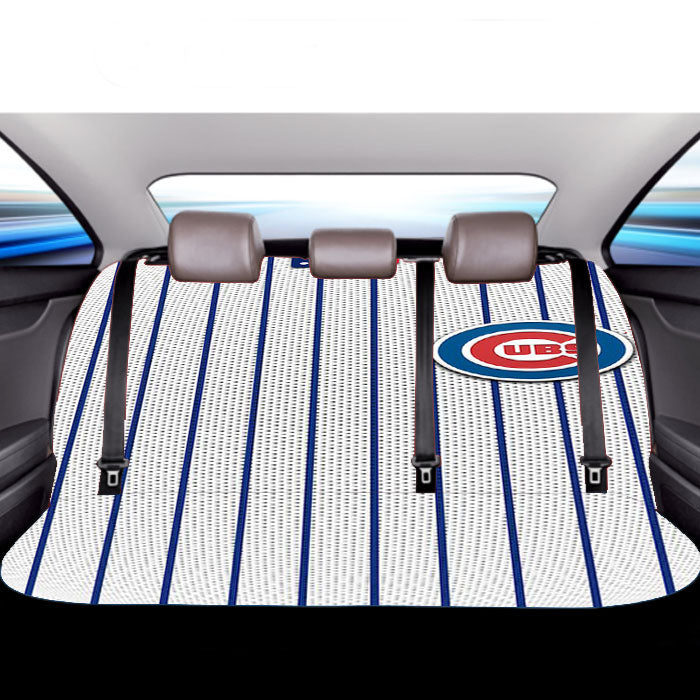 Chicago Cubs Stripe Baseball Car Back Rear Seat Covers