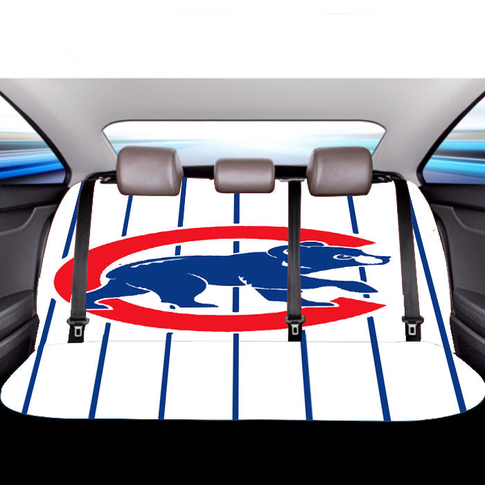 Chicago Cubs Stripe Logo Car Back Rear Seat Covers