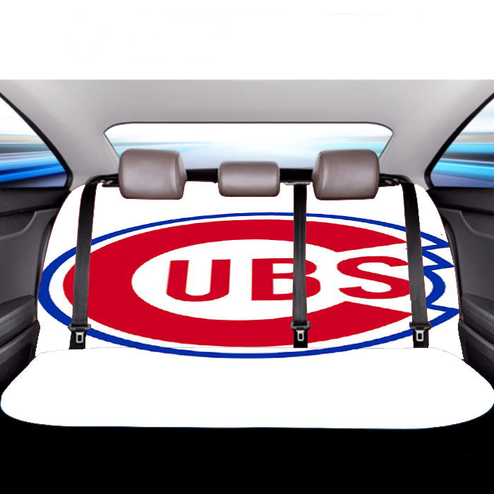 Chicago Cubs White Back Car Back Rear Seat Covers