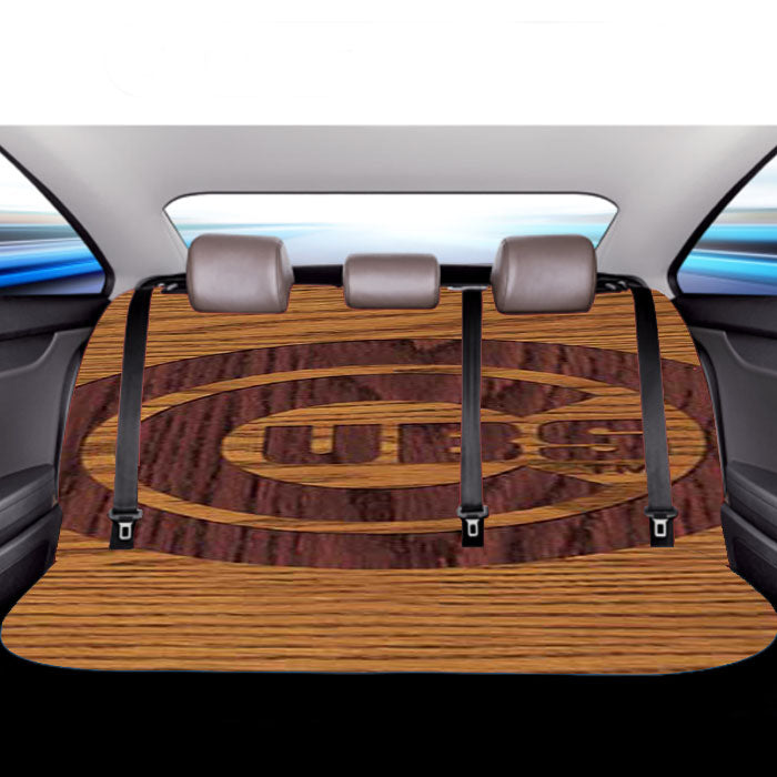 Chicago Cubs Woodcut Car Back Rear Seat Covers
