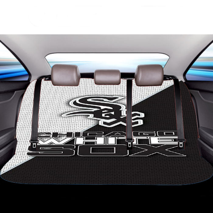 Chicago White Sox Black White Logo Car Back Rear Seat Covers