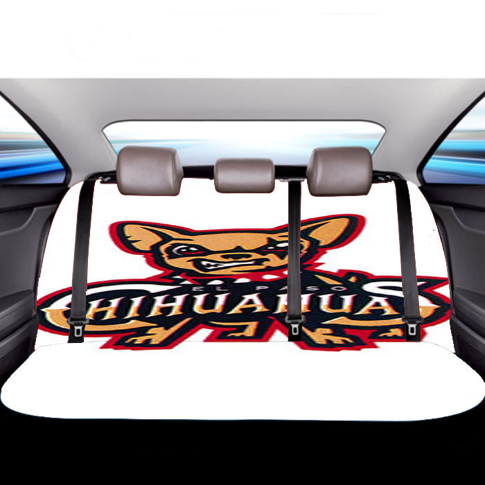 Chihuahua Baseball Logo White Car Back Rear Seat Covers