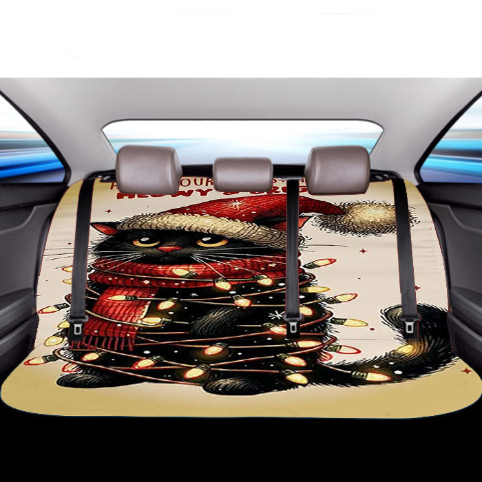 Christmas Car Back Rear Seat Covers