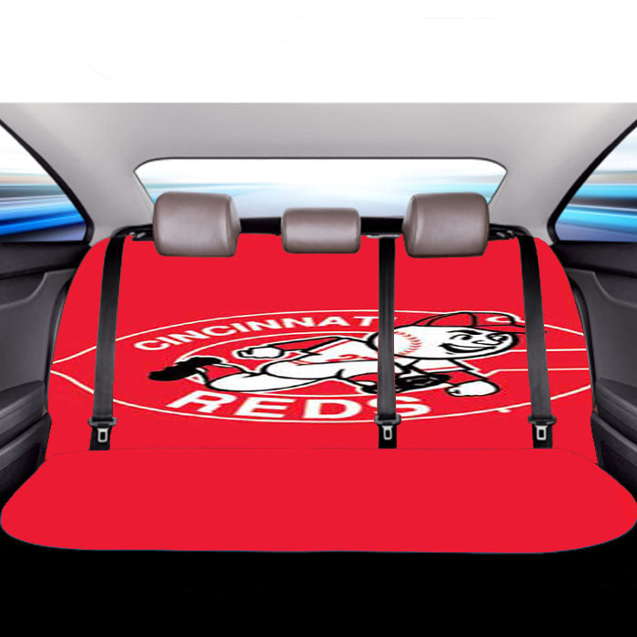 Cincinnati Reds Logo On Red Car Back Rear Seat Covers