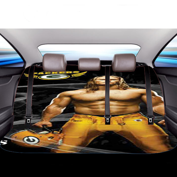 Clay Matthews Swirls Logo Car Back Rear Seat Covers