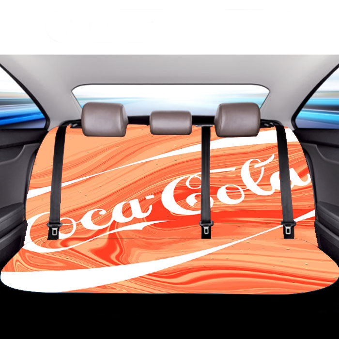 Coca-Cola Marble Pink Car Back Rear Seat Covers