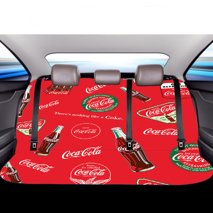 Coca Cola Allover Cotton Car Back Rear Seat Covers