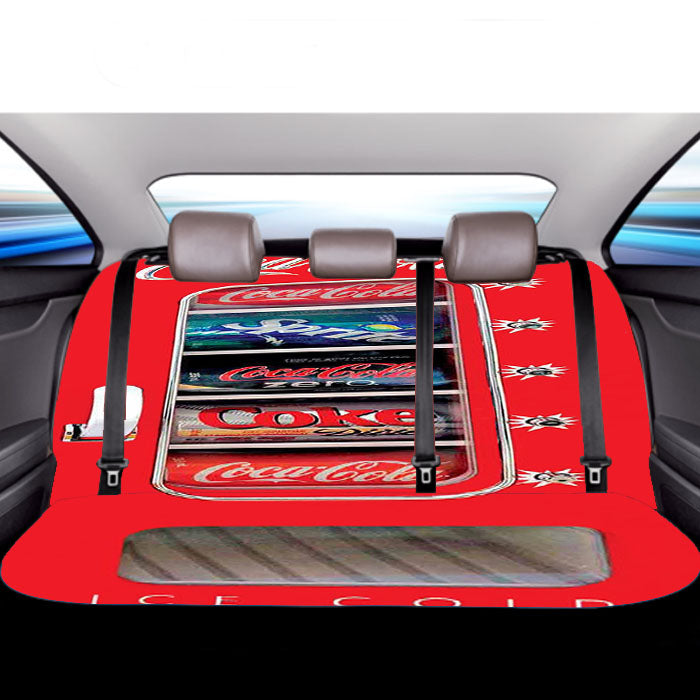 Coca Cola Ice Cold Vending Machine Car Back Rear Seat Covers