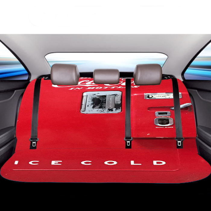 Coca Cola Old Cold Vending Machine 2 Car Back Rear Seat Covers