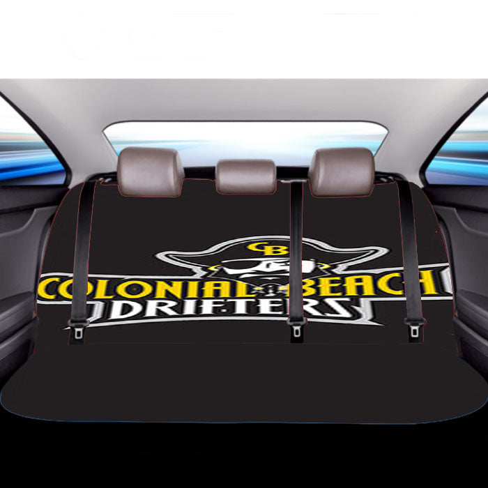 Colonial Beach Drifters Baseball Logo Black Car Back Rear Seat Covers