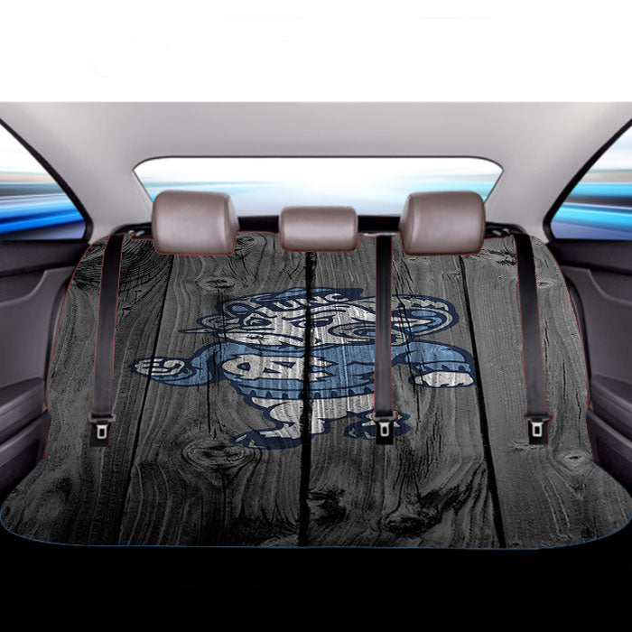 Colosseum North Carolina Tar Heels Strutting Ram Logo Dark Wood Wallpaper Car Back Rear Seat Covers