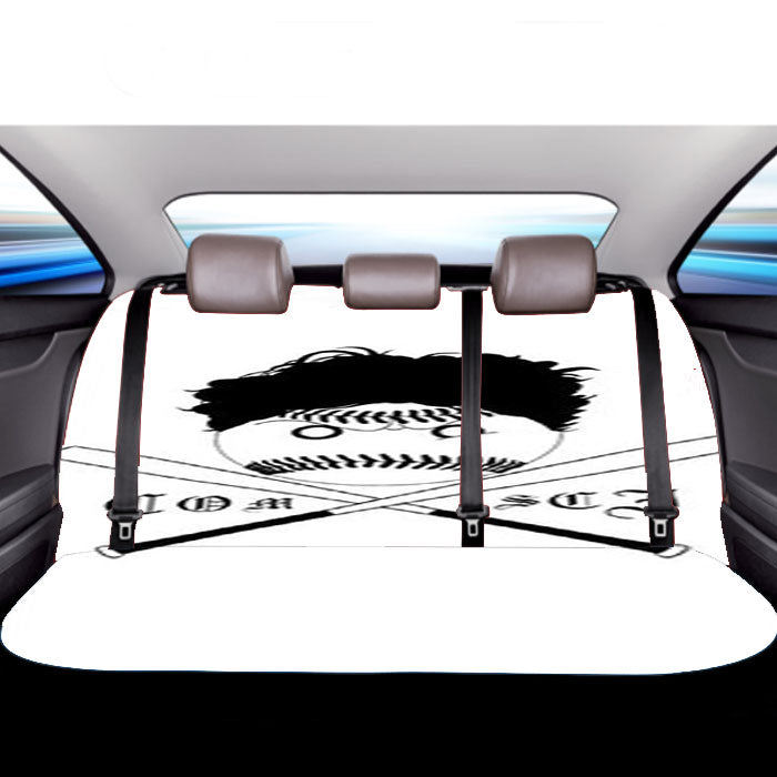 Comsci Baseball Logo White Car Back Rear Seat Covers
