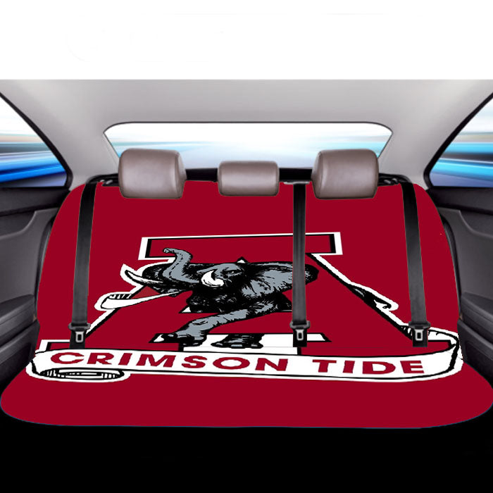 Crimson Tide Elephant Alabama Car Back Rear Seat Covers