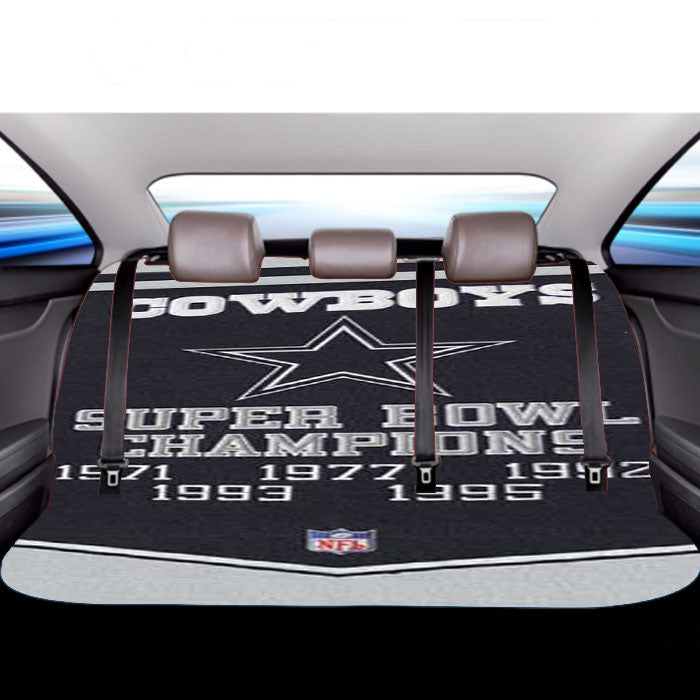 Dallas Cowboys Banner Texture Car Back Rear Seat Covers